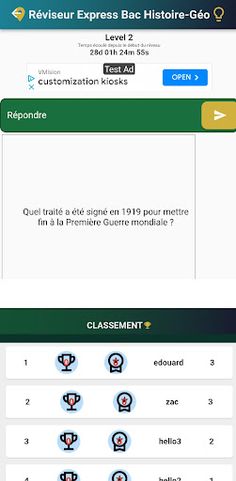 Jeu de Révision Bac Histoire - Screenshot 2