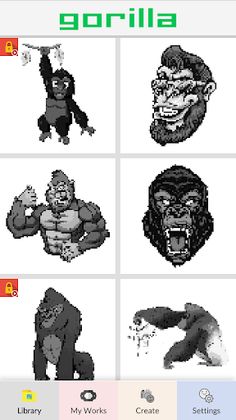 Gorilla Pixel Art - Screenshot 3