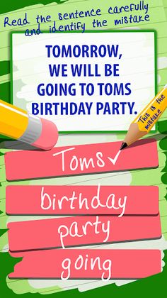 Find The Mistakes Grammar Quiz - Screenshot 3