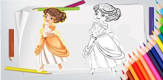 Princess color sheet - Drawing - Screenshot 2