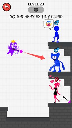 Love Archer rainbow monster - Screenshot 1