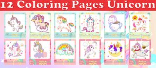 Little Unicorn Coloring Pages - Screenshot 2