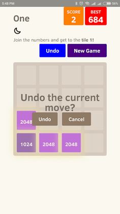 One(Reverse2048) - Screenshot 1