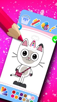 Gaby's Coloring Dollhouse Game - Screenshot 2