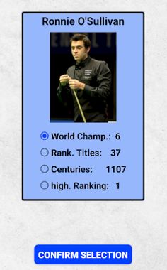 Snooker Top Trumps - Screenshot 2