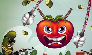 Ninja Slash: Angry Tomato - Screenshot 1