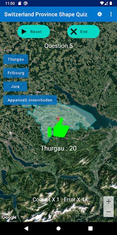 Swiss Province Shape Quiz - Screenshot 3