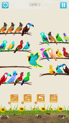 Bird Sort: Color Puzzle game - Screenshot 1