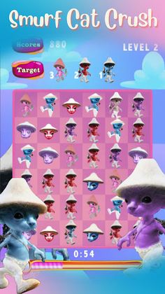 Smurf Cat Crush Game - Screenshot 4