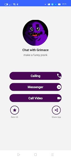 Grimace Fake Call Prank Video - Screenshot 2