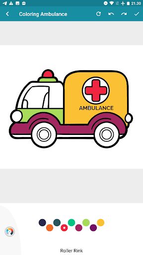 Coloring Rescue Ambulance - Screenshot 3