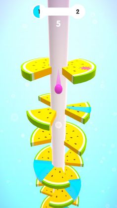Spiral fruit pong : jump slide - Screenshot 3