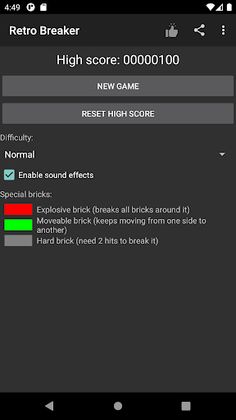 Retro Breaker brick breaking - Screenshot 1