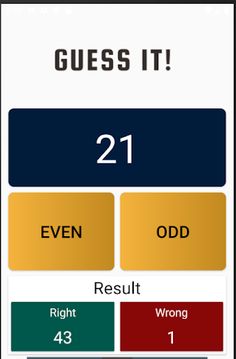 Odd or Even Guess It - Screenshot 2