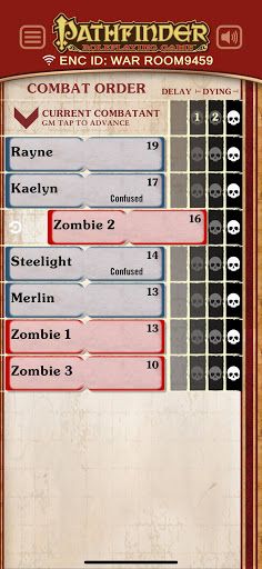 Pathfinder Combat Tracker - Screenshot 1