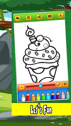 Birthday Cake Coloring Book - Screenshot 2