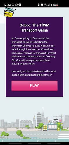 GoEco: The TfWM Transport Game - Screenshot 1