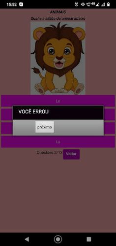 QUIZZ SÍLABAS DOS ANIMAIS - Screenshot 2