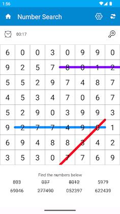 Number Search - Screenshot 1