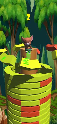 Helix Stack Jump: Jungle Mouse - Screenshot 2