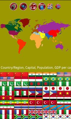 Flag Solitaire + Quiz - Screenshot 1