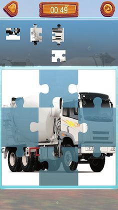 concrete mixer truck puzzle - Screenshot 2
