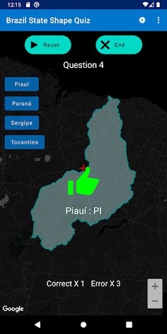 Brazil State Shape Quiz - Screenshot 2