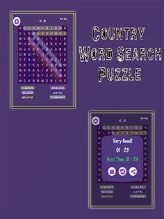 Country Word Search Puzzle - Screenshot 4