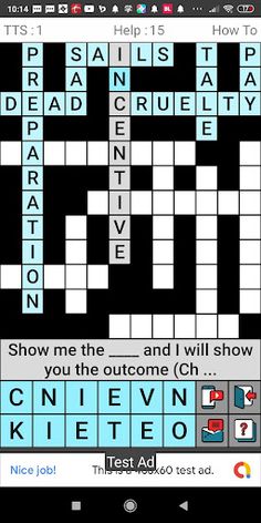 English Quotes Crossword - Screenshot 1