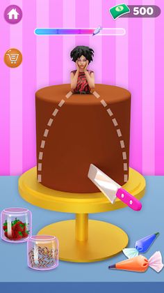 Icing on Doll Cake maker Game - Screenshot 2