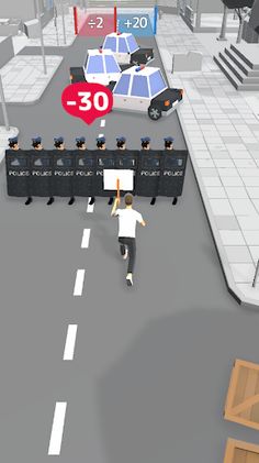 Demonstrators Run - Screenshot 1