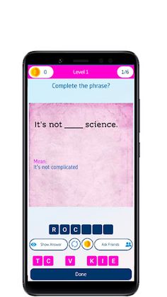 Idioms and phrases quiz - Screenshot 1