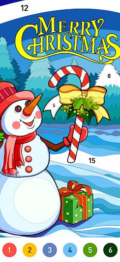 Christmas Winter Coloring Book - Screenshot 2