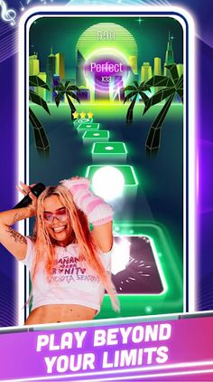 Karol G Tiles Hop Game - Screenshot 2