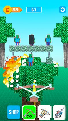 Burn it Down! 3D Pixel Game - Screenshot 1
