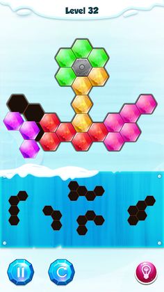 Hexa IceLand - puzzle game - Screenshot 1