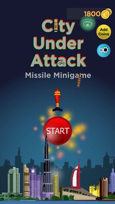 City Under Attack Missile Game - Screenshot 1