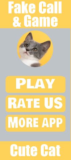 Fake Call Cute Cat Game - Screenshot 1