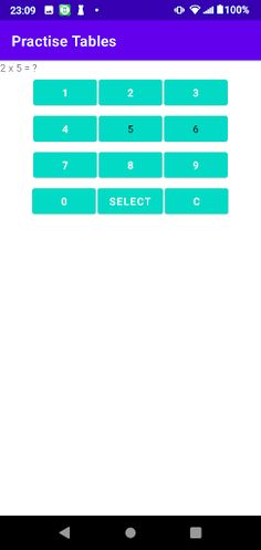 Practise Tables 0 - 9 - Screenshot 1