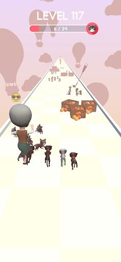 Run cat crowd: 3d running game - Screenshot 1