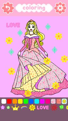 앱들엄마 공주색칠놀이 - 어린이 색칠공부 - Screenshot 3