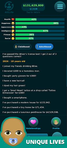 AltLife - Life Simulator - Screenshot 1