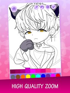 K-POP Idol Chibi Coloring Book - Screenshot 1