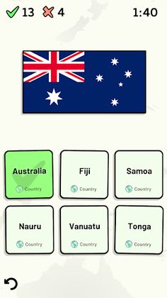 Countries of Oceania Quiz - Screenshot 2
