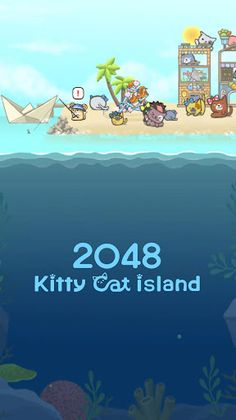 2048 Kitty Cat Island - Screenshot 1