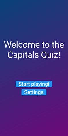 Capitals Quiz - Screenshot 1