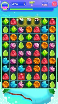 Fantasy Jelly Square - Match 3 - Screenshot 2