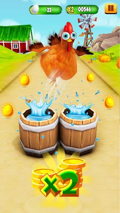 Crazy Chicken Runner Games 3D - Screenshot 2