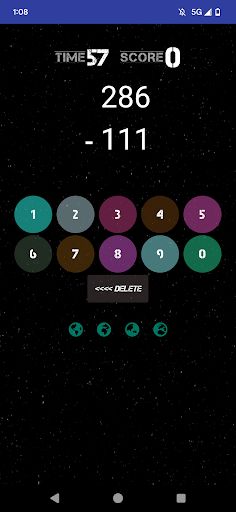 60 Second Math Subtract Game - Screenshot 1