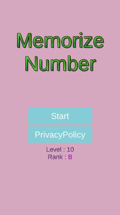 Number memory training(Memoriz - Screenshot 1